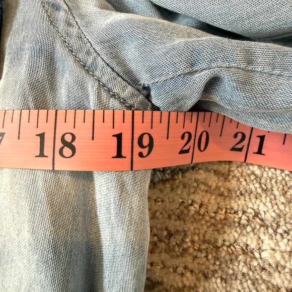 Pistola Chambray Blue Tencel & Cotton Utility Bomber Cargo Womans Jacket Size S - Picture 16 of 17